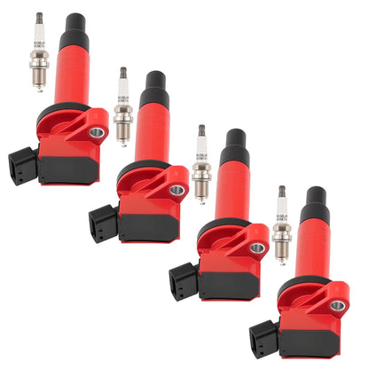 4 Coils and BKR5EGP Iridium Plugs for Toyota MR2 Spyder 1.8L 2000-2005