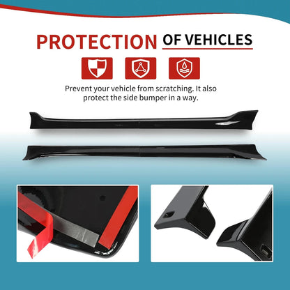 Glossy Black Side Skirts for Tesla Model 3 (2017–2023) Extension