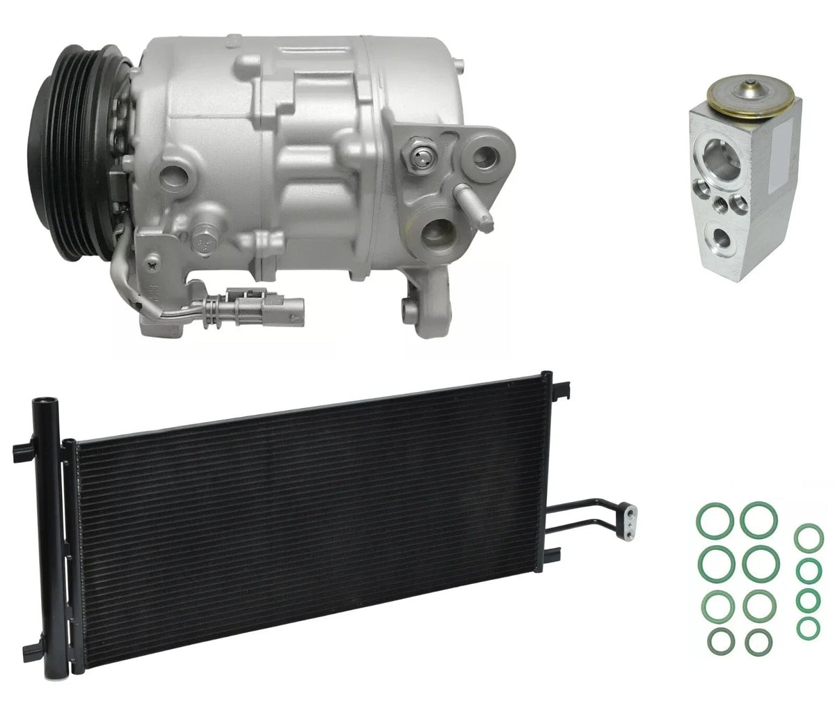 AC Compressor Kit with Condenser for GMC Sierra 1500 4.3L (2014–2014)