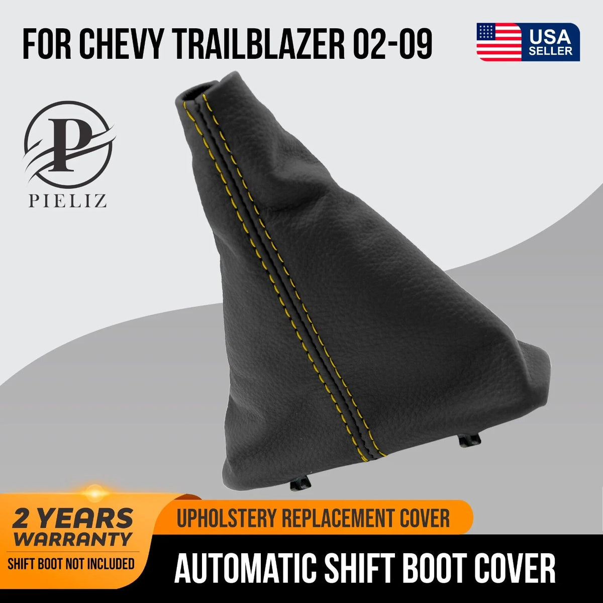 Automatic Shift Boot for GMC Trailblazer Envoy (2002–2009) Yellow Stitch