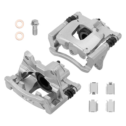 2-Piece Rear Disc Brake Calipers with Brackets for Jeep Wrangler 2008-2012