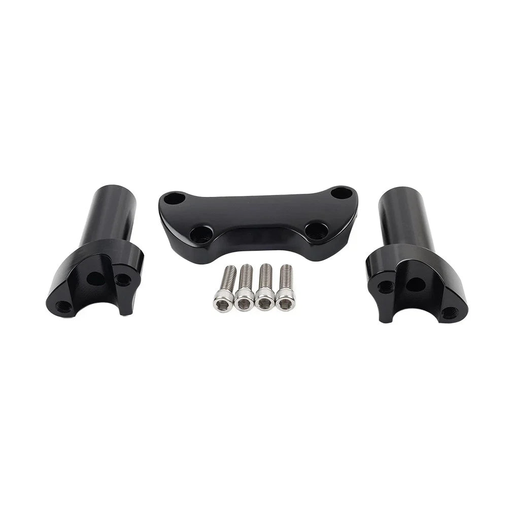 3.5" Straight Handlebar Riser & Top Clamp for Harley Dyna, Road Glide