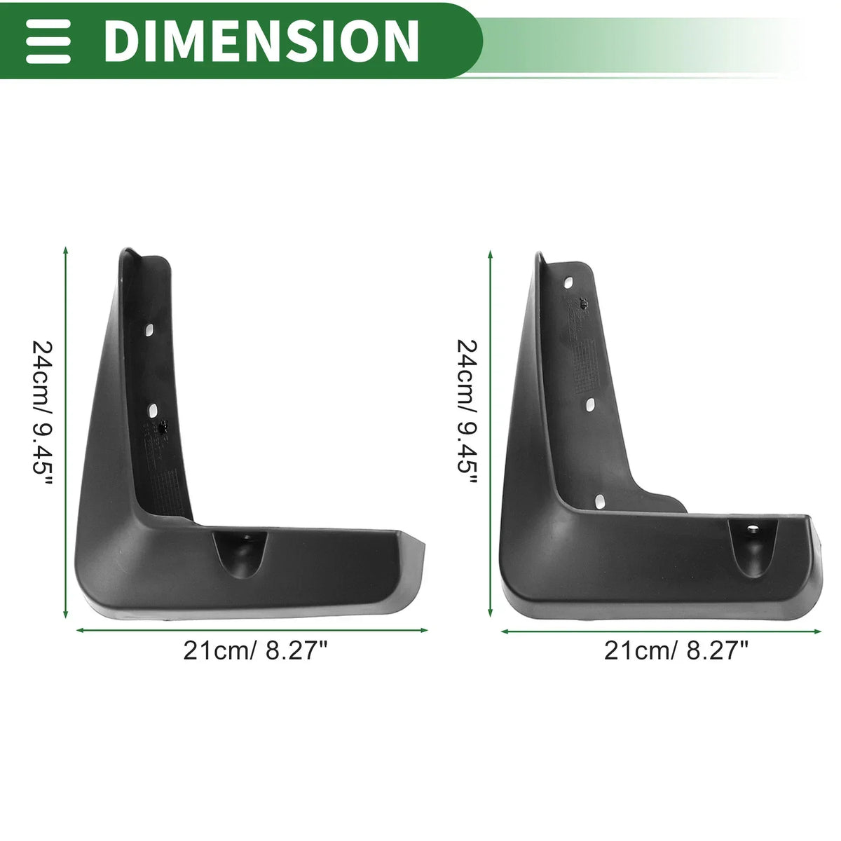 Mud Flap Splash Guard Set for Lexus ES350 (2013-2018) Base Sedan