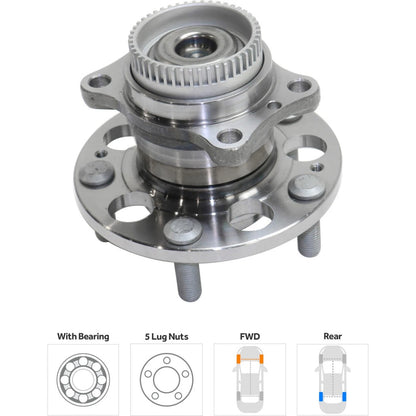 Wheel Hubs for Hyundai Elantra (2011–2016) Rear Left & Right w/ Bearing & ABS