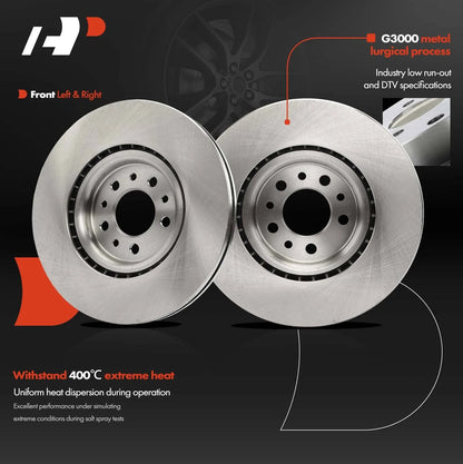 Front Brake Rotors with Ceramic Pads for Jeep Cherokee (2014-2022)