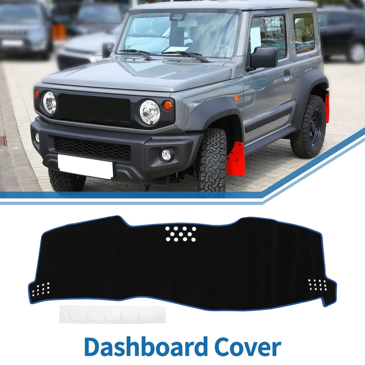 Dashboard Cover Mat for Toyota Avalon (2005–2010) Black Blue