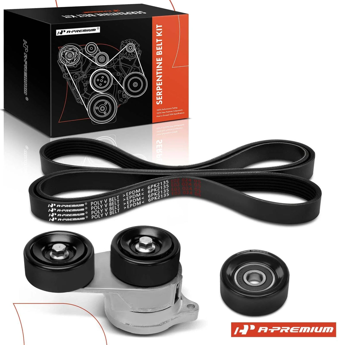 3X Serpentine Belt Drive Component Kit for Honda Odyssey (2011–2017)