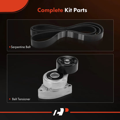 Serpentine Belt Drive Kit - 2 Pieces for Honda Element 2003-2011