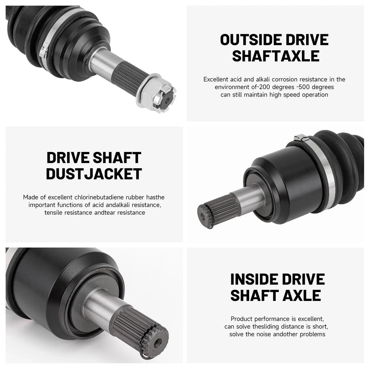 CV Axles - Set of 2 for Honda FourTrax (44220-HR3-W51, 44220-HR3-A21)