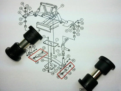 Front Lower Spring and Upper Arm Bushing Kit for Golf Cart DS 2000-2023