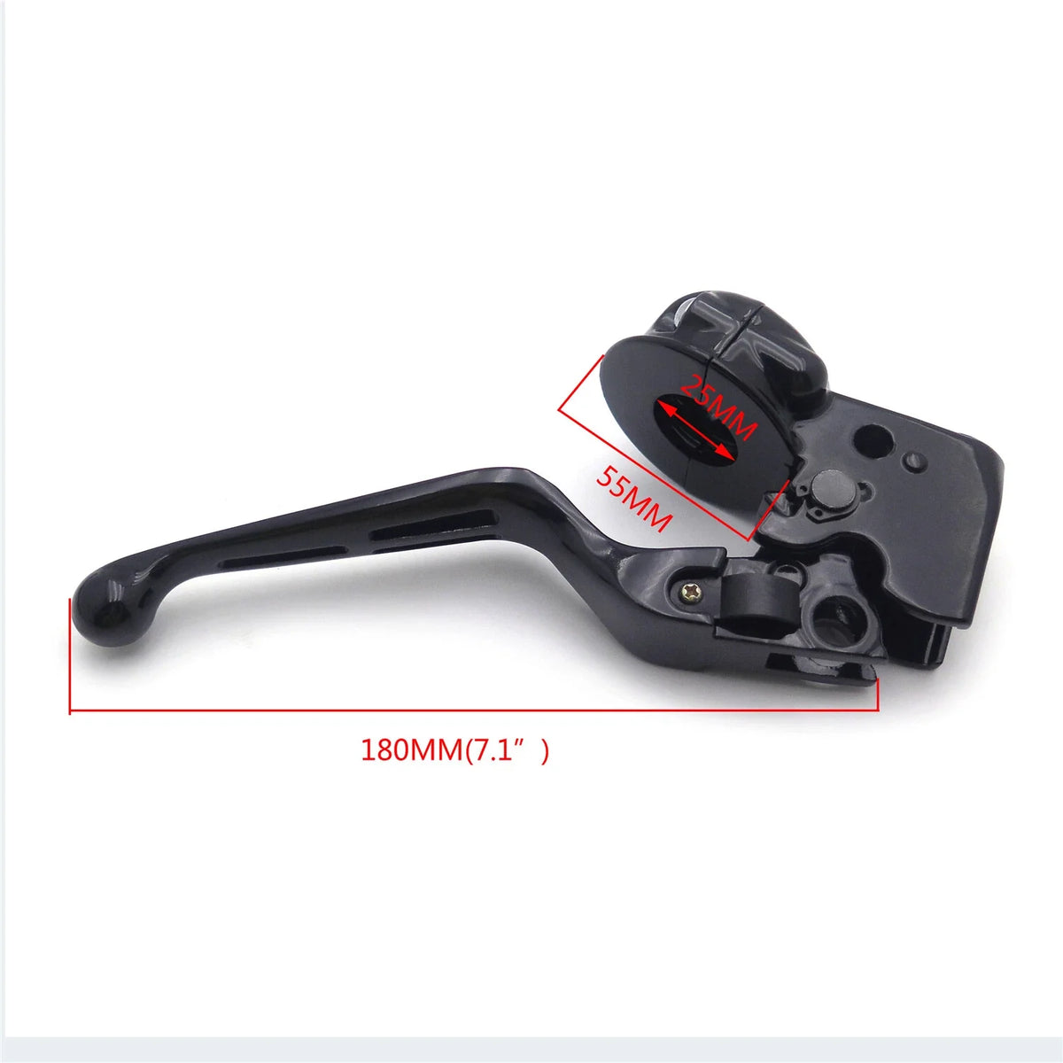 Black Clutch Lever with Mount Bracket for Harley Dyna/Softail (2008–2014)