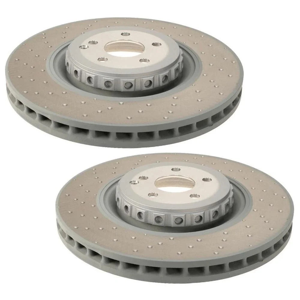 2X Front Dimpled 390mm Disc Brake Rotors for MB C216 W221