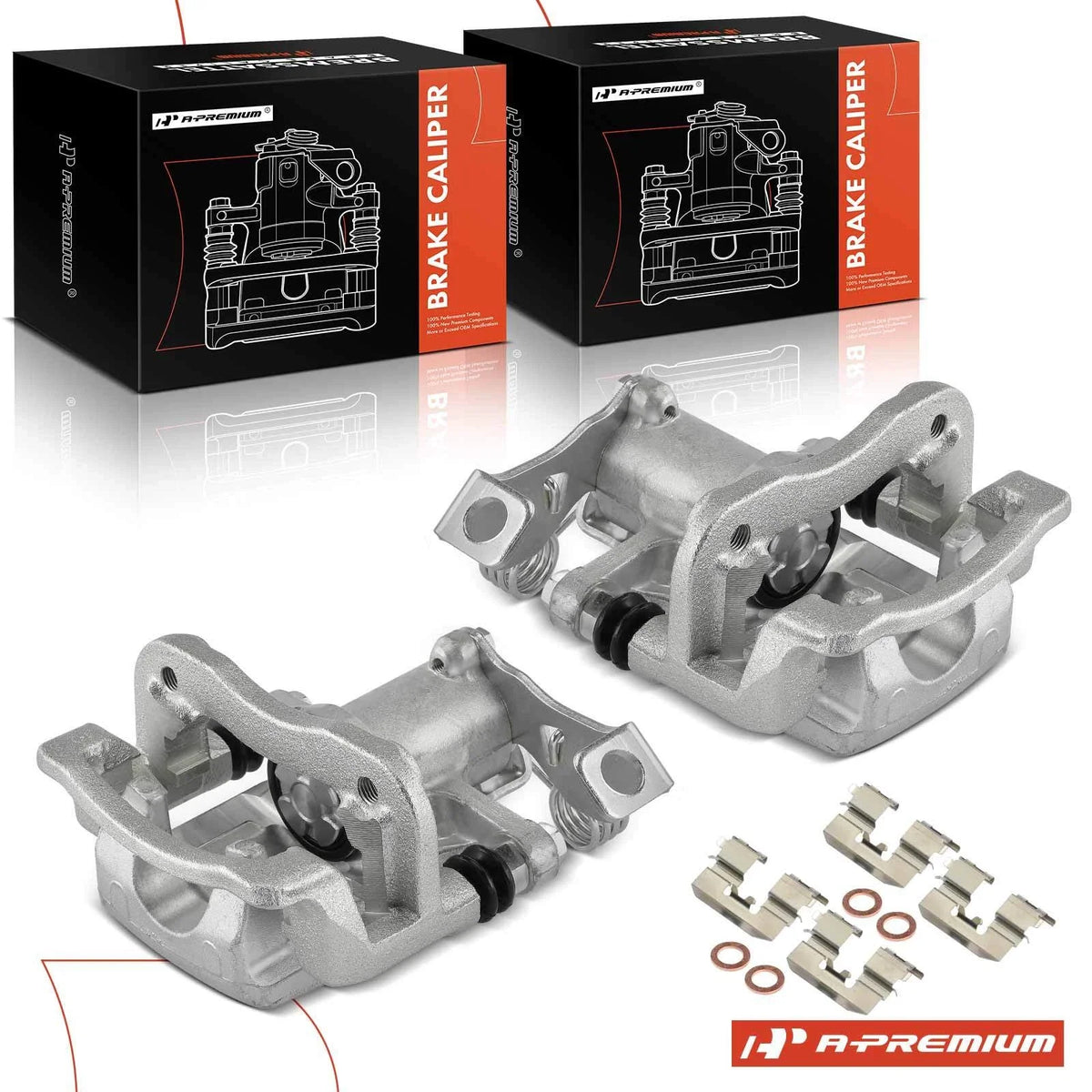 2X Rear Brake Calipers with Bracket for Hyundai Elantra (2017–2020)