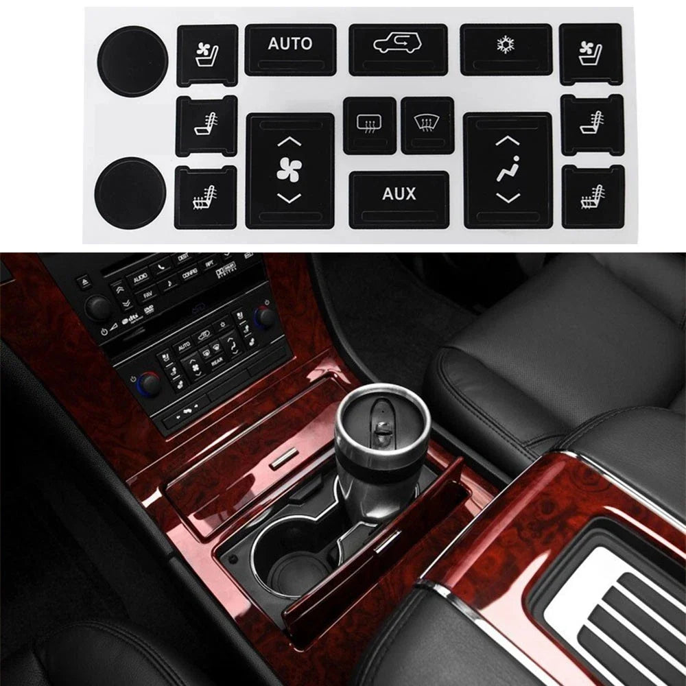 Climate Control Button Decal Stickers for Cadillac Escalade (2007–2014)