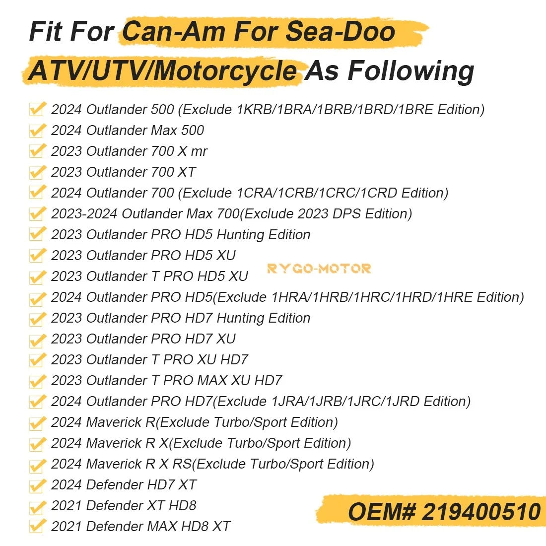 Dual USB Upgrade Kit for Can-Am Outlander G2 (219400510)