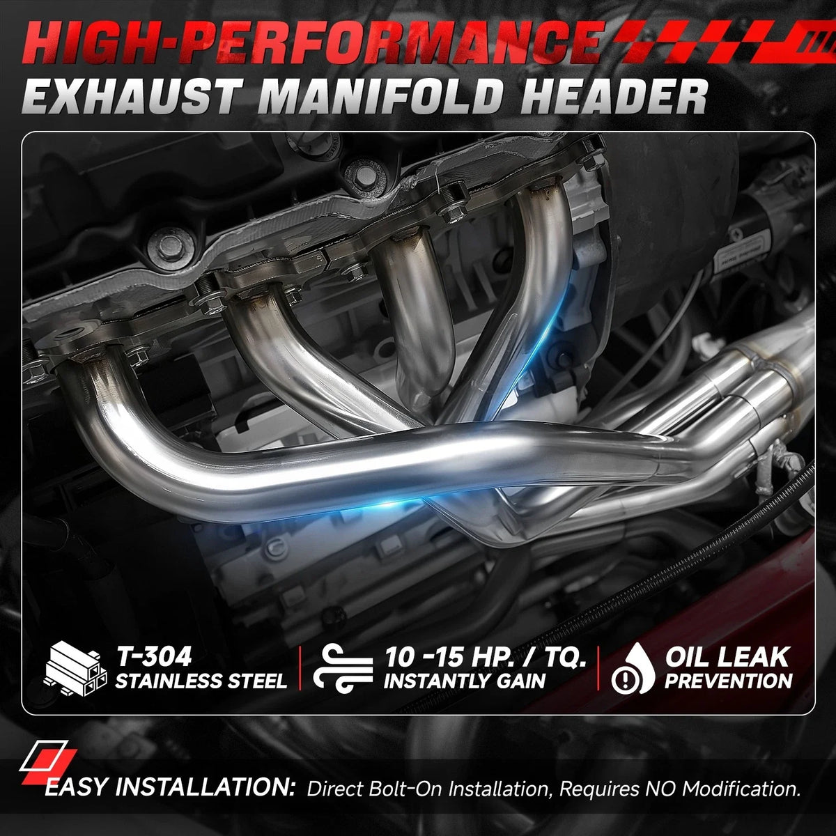Stainless Steel Exhaust Manifold Headers for Mitsubishi Eclipse (2000–2005)