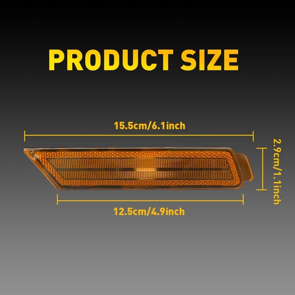 Front Side Marker Light Amber Lens Reflector for Chevy Camaro (2010–2015) 92246244