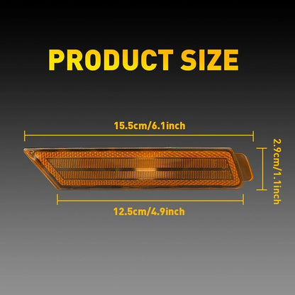 Front Side Marker Light Amber Lens Reflector for Chevy Camaro (2010–2015) 92246244