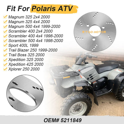 Brake Disc Rotor - Rear for Polaris Scrambler 400 500 2x4 4x4 (98-00)