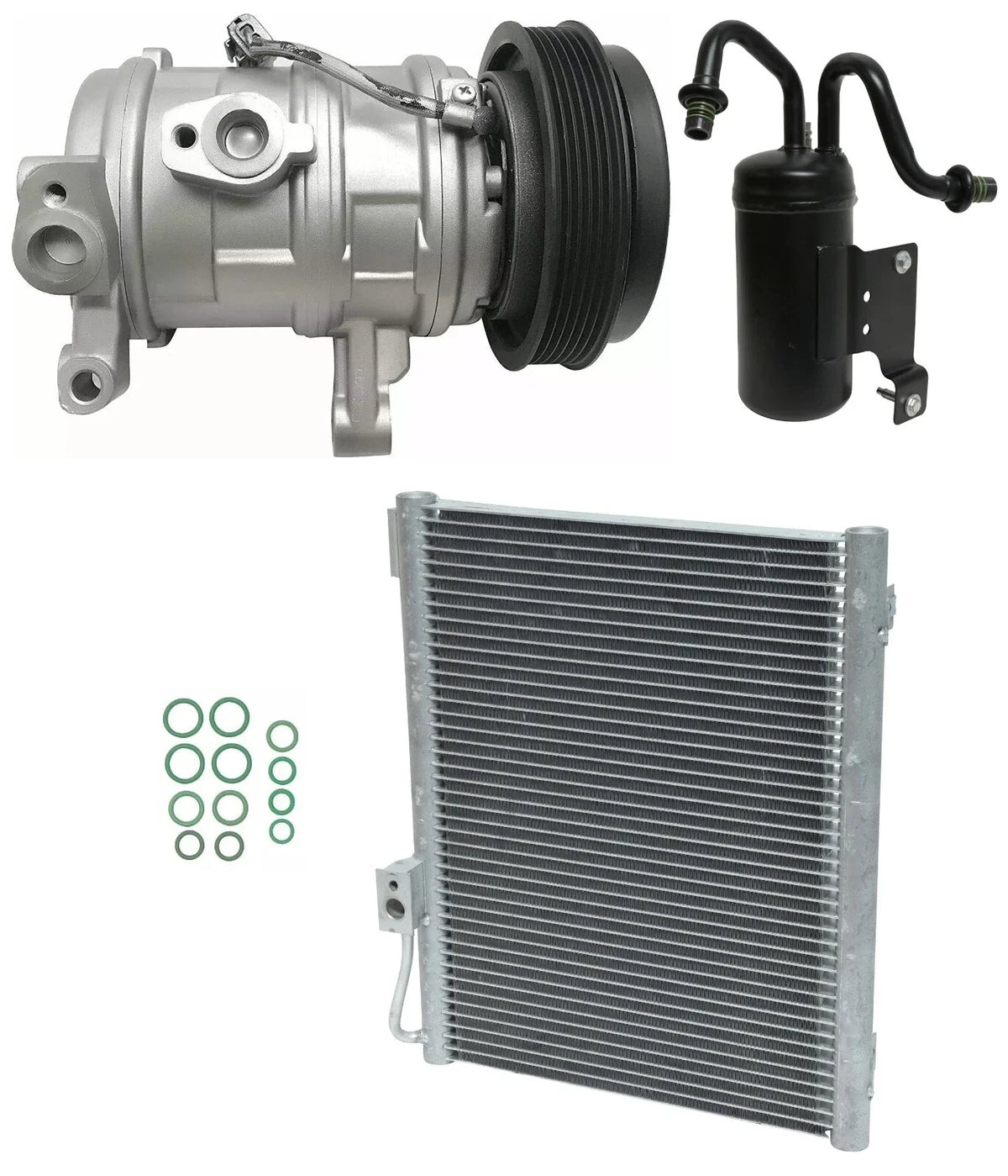 AC Compressor Kit With Condenser for Dodge Ram 2500 4.7L (2008–2009)