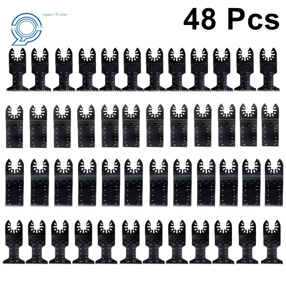 48 Pack Bi-Metal Oscillating Multi Tool Saw Blades 1-3/8 & 1-3/4