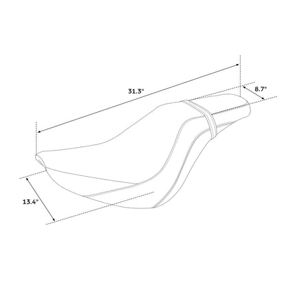 Driver Passenger Seat for Harley Softail Street Bob Heritage Classic (2018–2023)