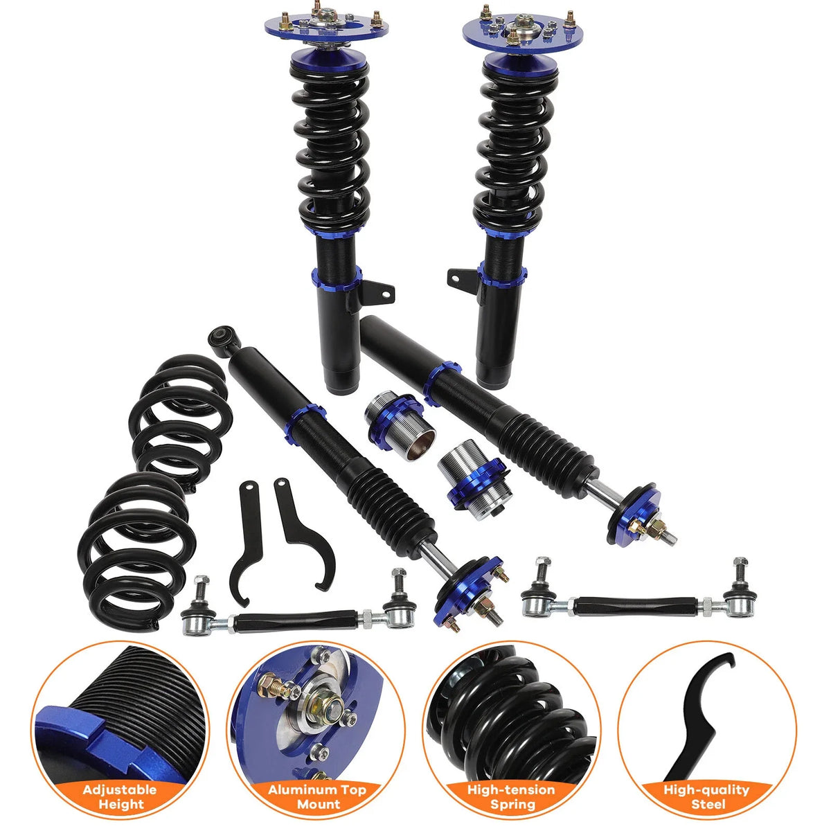 Coilovers for BMW E46 325i 330i (2001–2005) Adjustable Height Suspension