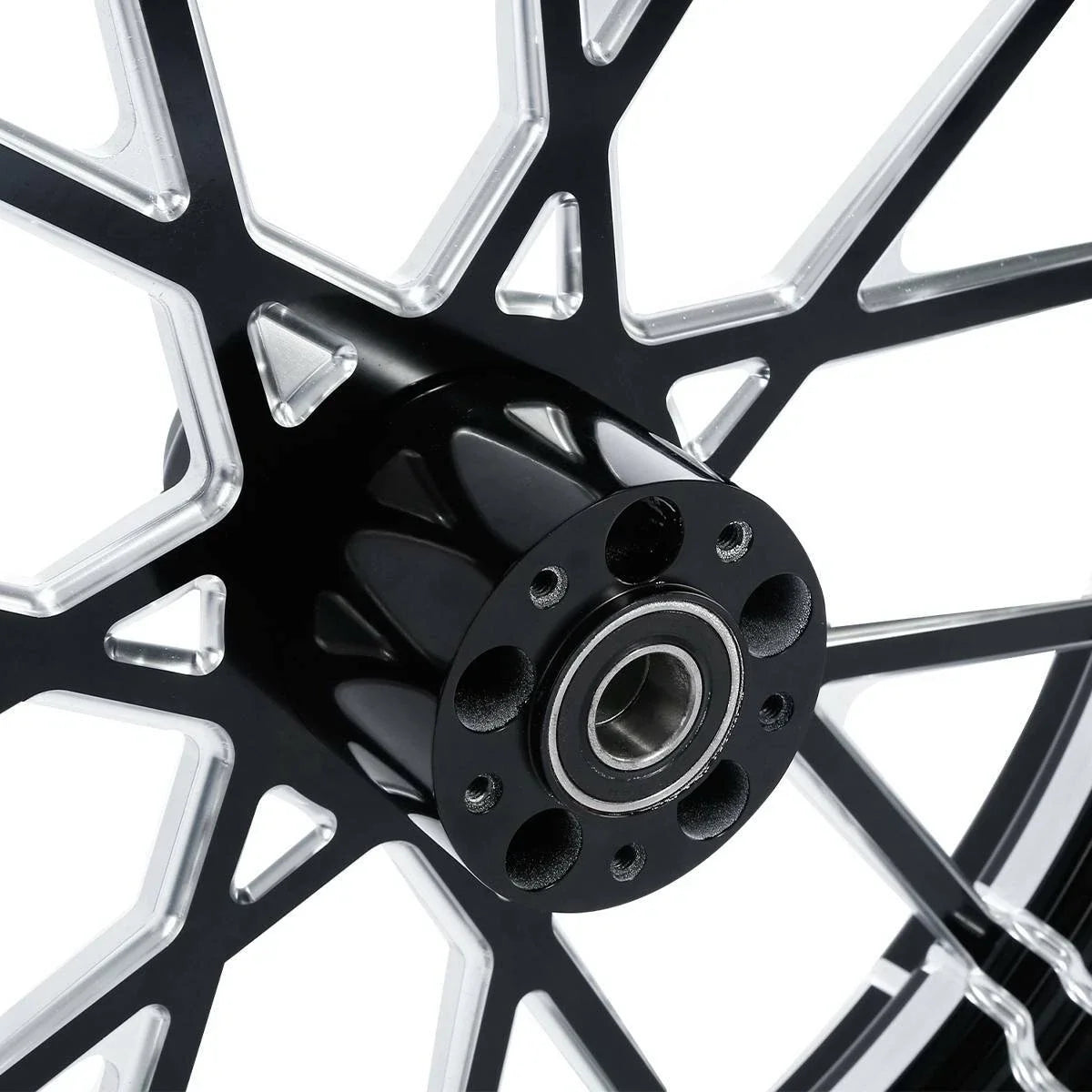 Front CNC Rim Hub 23''X3.5'' Single Disc for Harley Touring 1997-2021