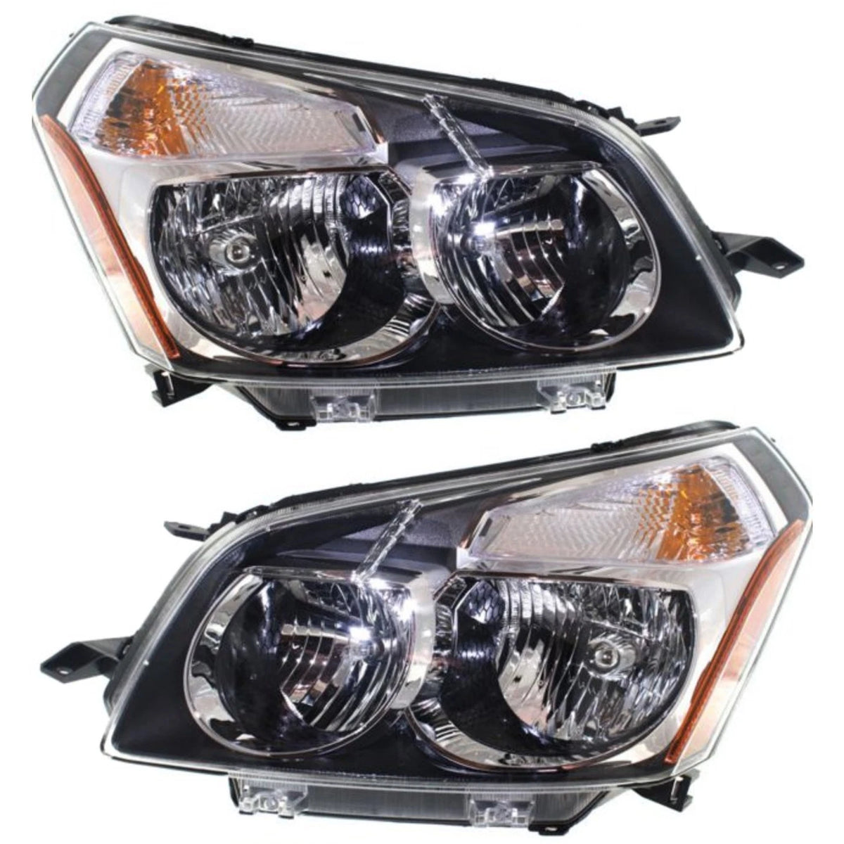 Headlight Assembly Set of 2 for Pontiac Vibe (2009–2010) Halogen with Bulb
