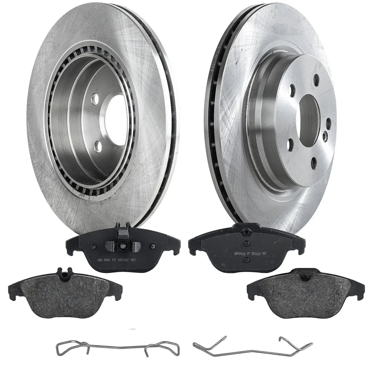 Brake Pads and Disc Rotors Kit for MB C Class E Coupe