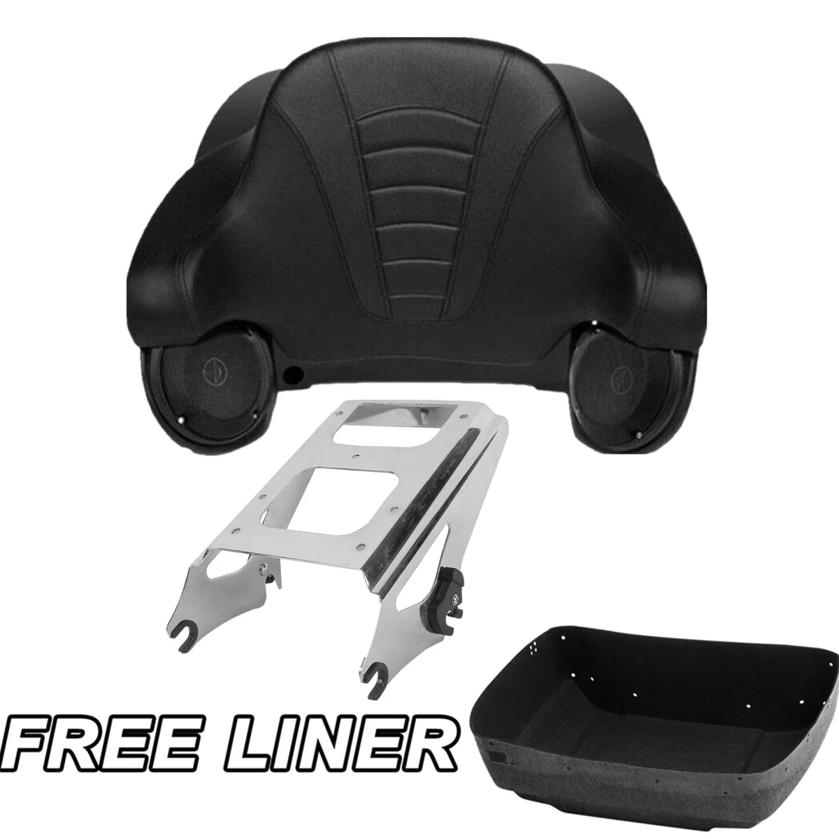 Trunk Pad Mount Rack Speakers for Electra Glide Harley 2009-2013