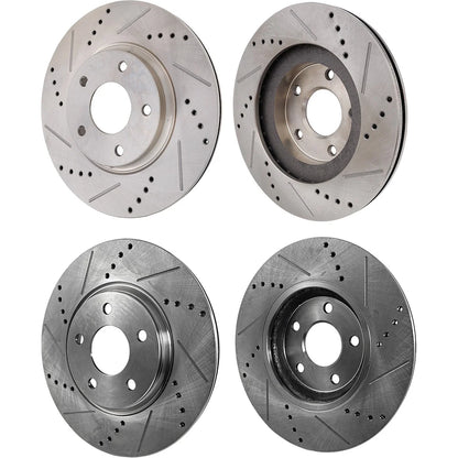 Front and Rear Brake Disc Rotors for 2002-2006 Nissan Altima