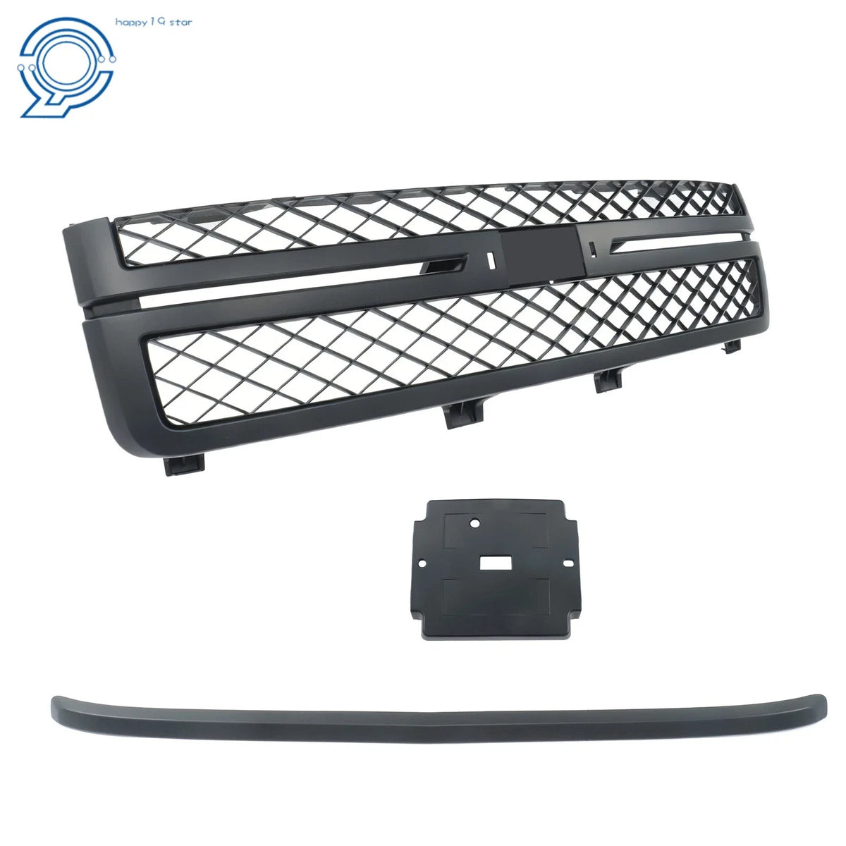 Front Grille with Hood Molding Trim for Silverado 2500HD 3500HD (2011–2014)