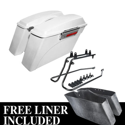 Hard Saddlebags & Bracket Set for Harley Fatboy FLST (1984-2017)