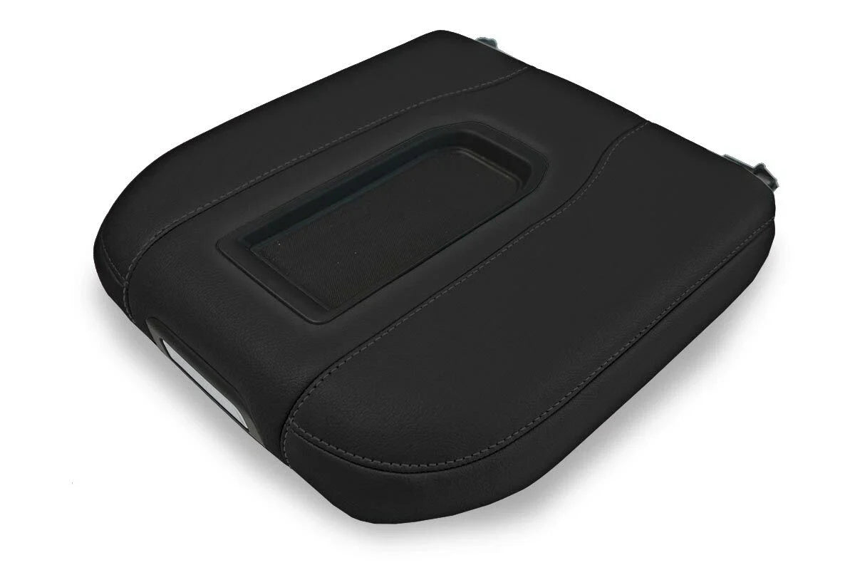 Leather Console Lid Armrest Cover for Chevrolet Silverado (2019–2020) Black