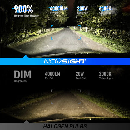 6X H11 LED Headlight Bulbs for H11 (6500K)