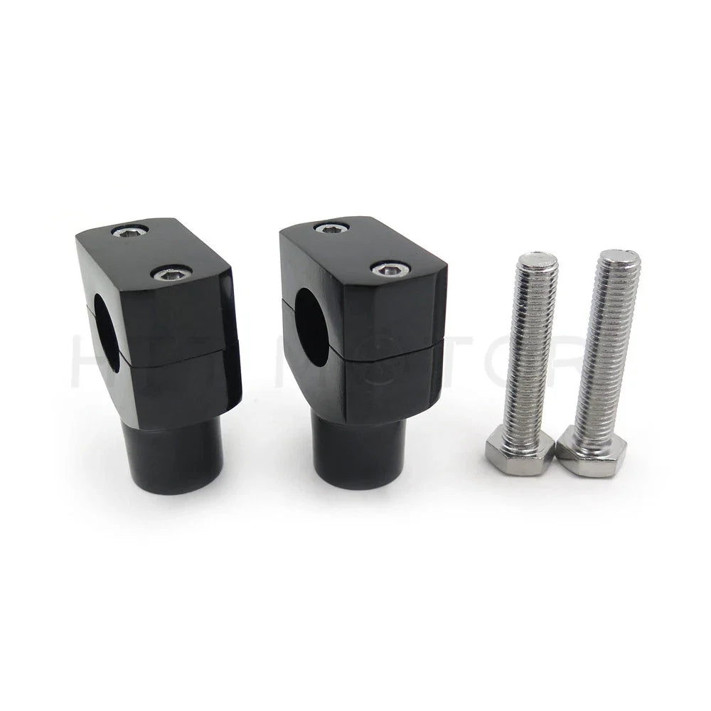 Black Handlebar Riser Clamp for 7/8" 22mm Universal Motorcycle Fitment