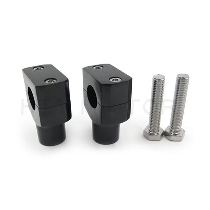 Black Handlebar Riser Clamp for 7/8" 22mm Universal Motorcycle Fitment
