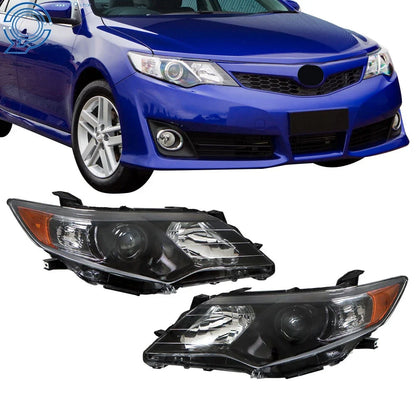 Projector Headlights Assembly for Toyota Camry (2012–2014) Black Pair