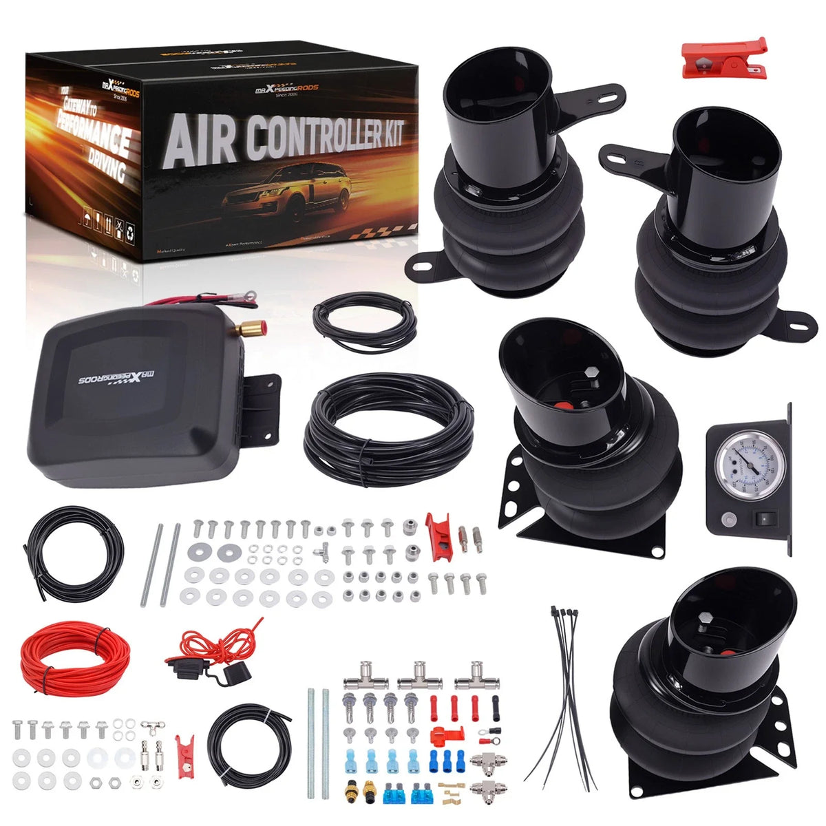 Set of 4 Air Spring Bags + Controller Kit for Chevy Bel Air (1958–1964)
