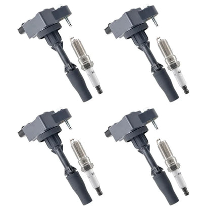 Set of 4 Ignition Coils + 4 Iridium Spark Plugs for Buick Regal GMC 2.0 (2014–2017) UF680
