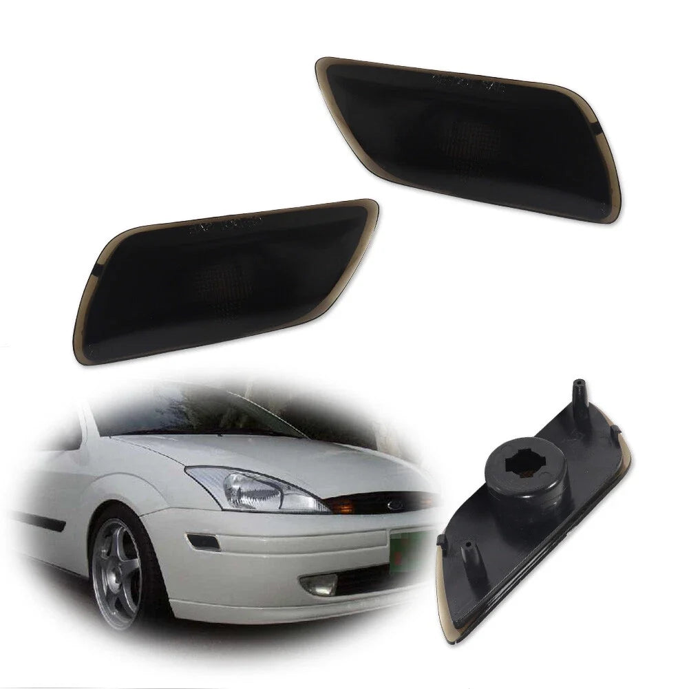 Set of 2 Black Bumper Lights for Ford Focus (2000–2005)