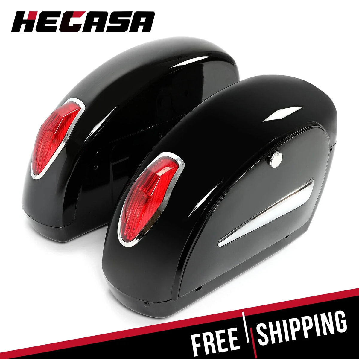 Saddlebag Box Set with Lights for Kawasaki Vulcan Motorcycles