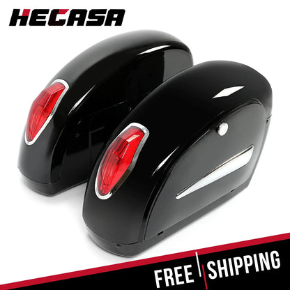 Saddlebag Box Set with Lights for Kawasaki Vulcan Motorcycles