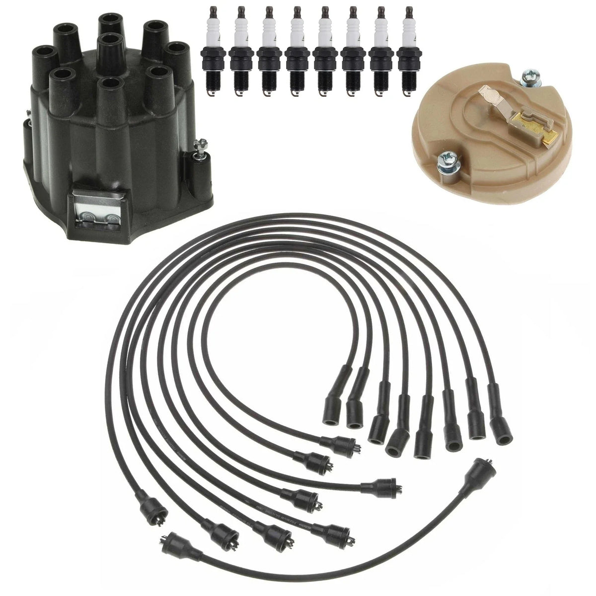 ACDelco Ignition Kit for El Camino 6.5 V8 (1973–1987) - Rotor, Cap, Wires, Plugs