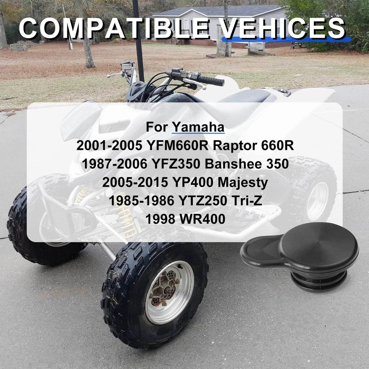 Coolant Tank Cap for Yamaha Raptor 660R, Banshee 350, Tri-Z, WR400 (1999–2006) 10V-21875-00-00