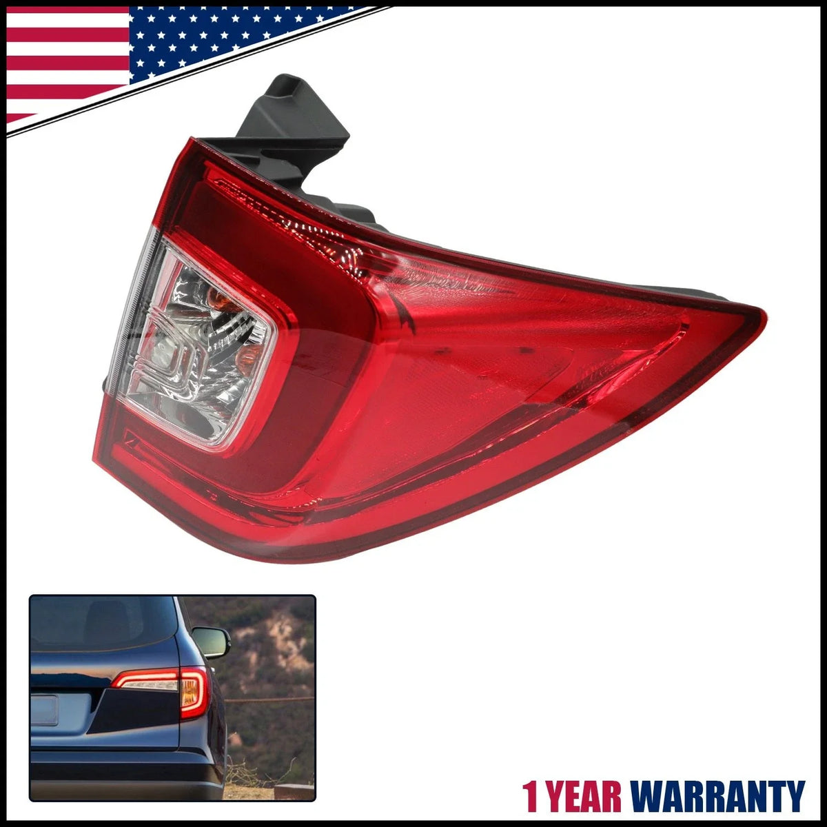 LED Tail Lamp for Honda Pilot EX-L (2019–2022) Right Outer Passenger Side