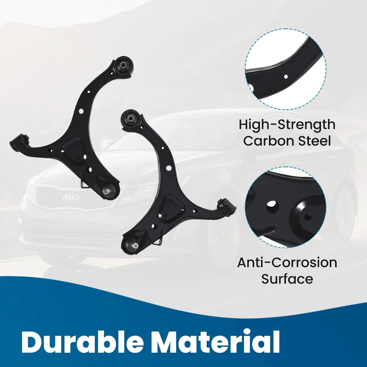 8x Front Lower Control Arm Tie Rod End Kit for Hyundai Santa Fe (2007–2012)