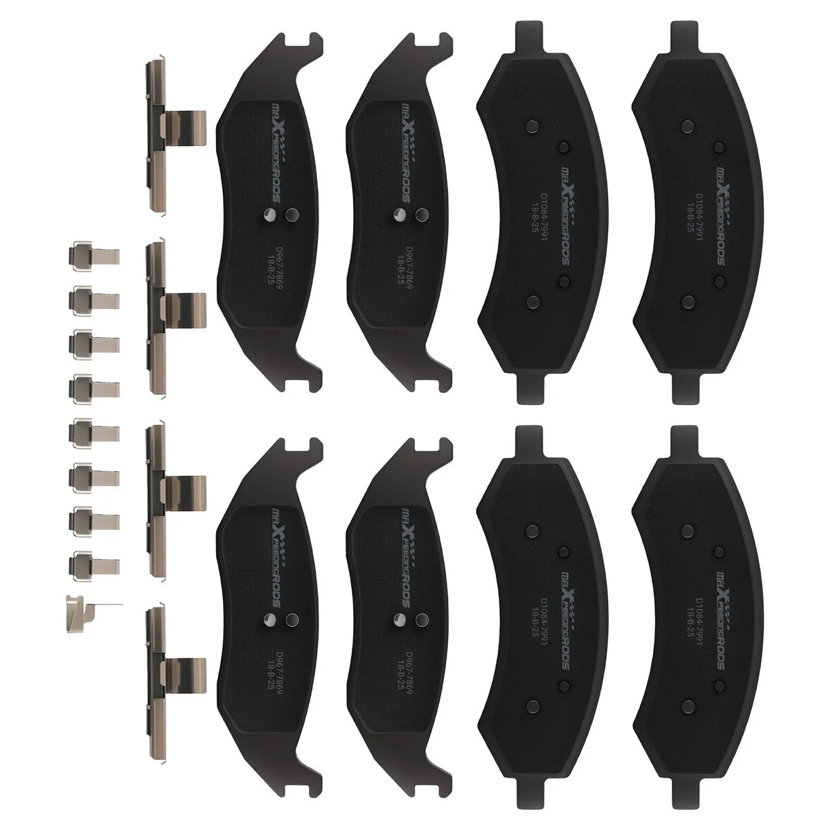 Set of 4 Brake Pads P-1084 P-967 for 2007-2009 Dodge Durango
