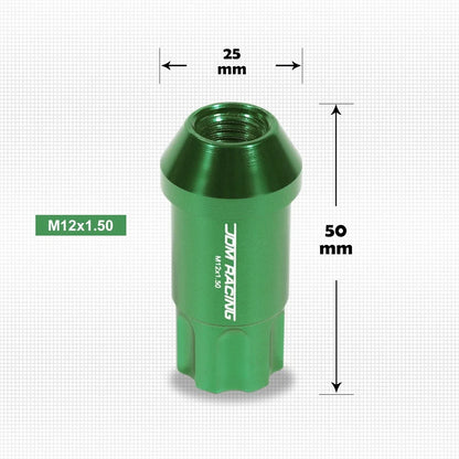 20-Piece Green Aluminum Spline Wheel Lug Nut Set M12X1.5